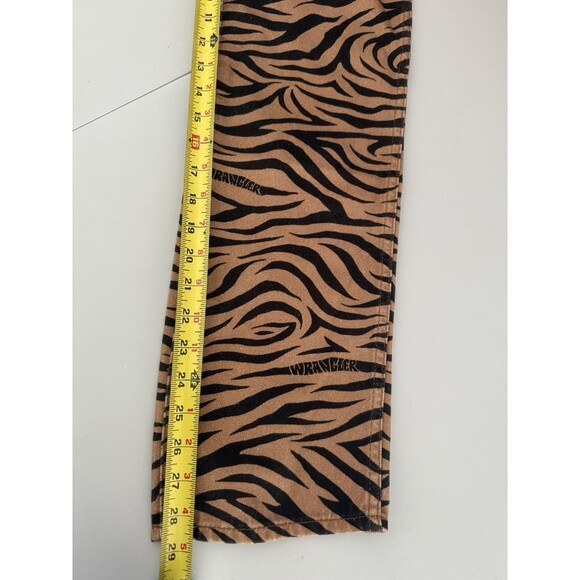 Wrangler Womens High Rise Wild West 603 Straight Jeans 25 Purr Print Brown Black - Picture 8 of 10